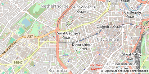 Map of Sheffield