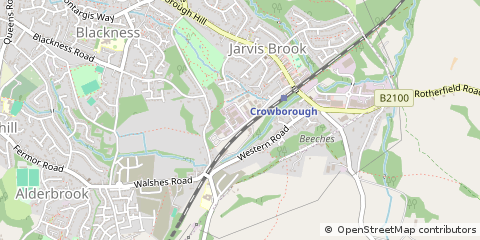 Map of Crowborough, East Sussex