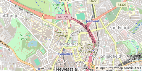Map of Newcastle Upon Tyne