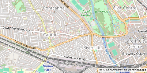 Map of Cardiff