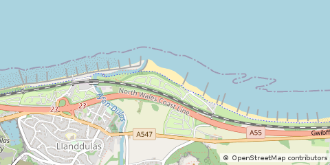 Map of Abergele, Conwy