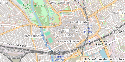Map of Cardiff