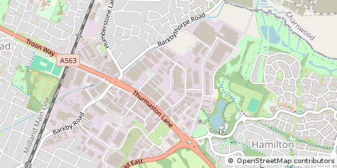 Map of Leicester, Leicestershire