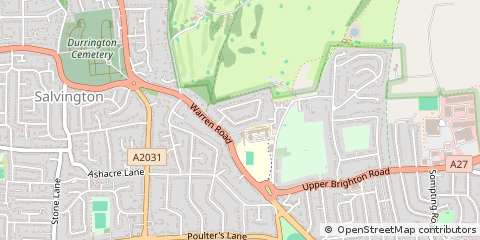 Map of Worthing, West Sussex