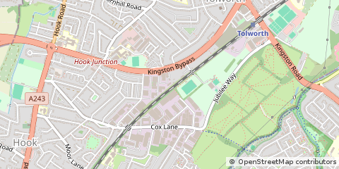 Map of Surbiton, Surrey