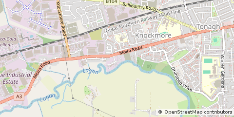 Map of Lisburn, Antrim
