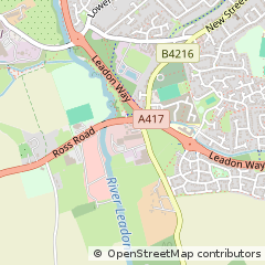 Map of Ledbury, Herefordshire