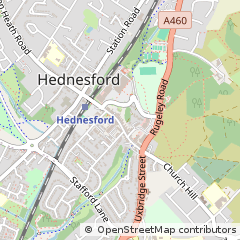 Map of Hednesford, Cannock, Staffs