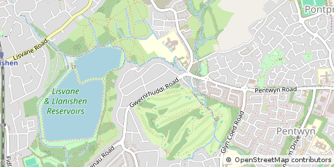 Map of Cardiff, South Glamorgan