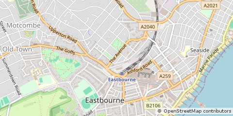 Map of Eastbourne, East Sussex