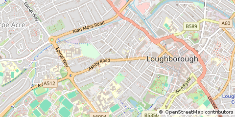 Map of Loughborough, Leicestershire