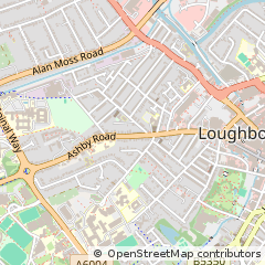 Map of Loughborough, Leicestershire