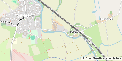 Map of Lichfield, Staffordshire