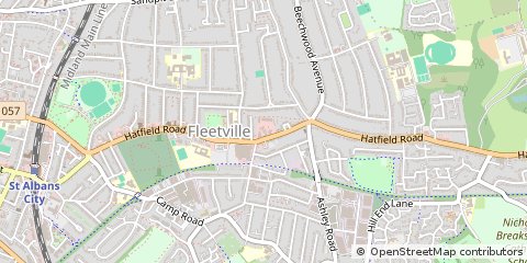 Map of ST. Albans, Hertfordshire