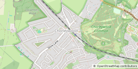 Map of Rickmansworth, Hertfordshire