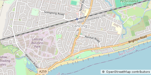 Map of Lancing