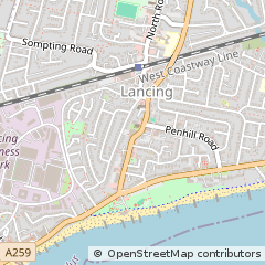 Map of Lancing