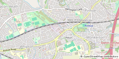Map of Exeter, Devon