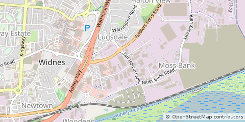 Map of Widnes, Cheshire