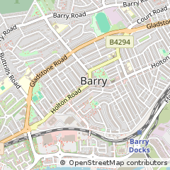 Map of Barry, South Glamorgan