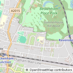 Map of Beckenham, Kent