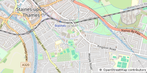 Map of Staines-Upon-Thames, Middlesex