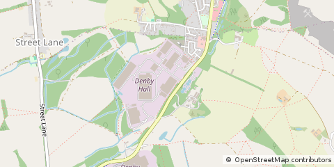 Map of Denby, Derbyshire