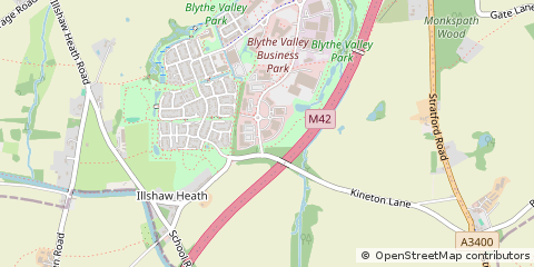 Map of Solihull, West Midlands