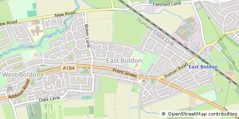 Map of East Boldon