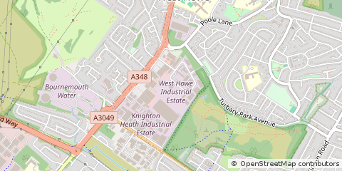 Map of Bournemouth, Dorset