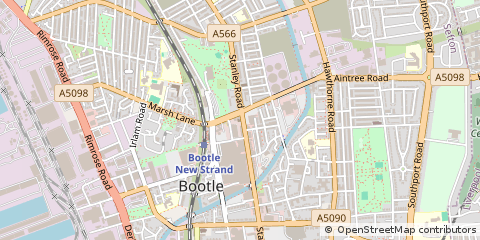 Map of Bootle, Merseyside