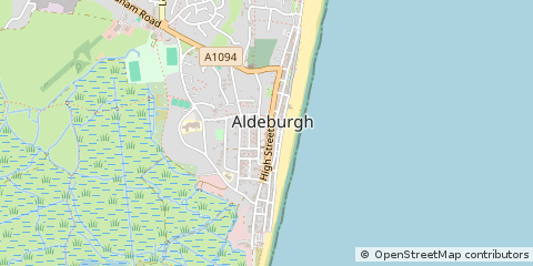 Map of Aldeburgh, Suffolk