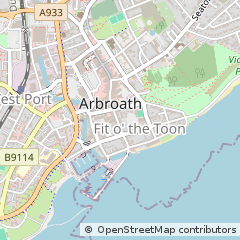 Map of Arbroath, Angus