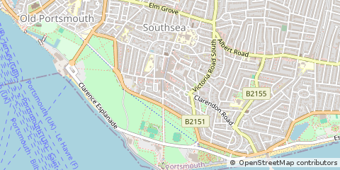 Map of Southsea, Hampshire