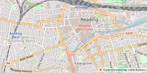 Map of Reading, Berkshire