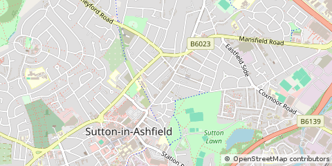 Map of Sutton-in-Ashfield