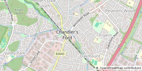 Map of Eastleigh, Hampshire