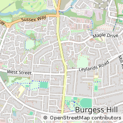 Map of Burgess Hill, West Sussex