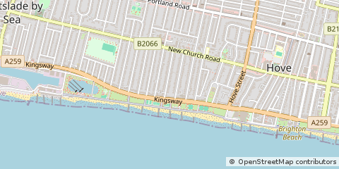 Map of Hove, East Sussex