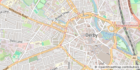 Map of Derby, Derbyshire