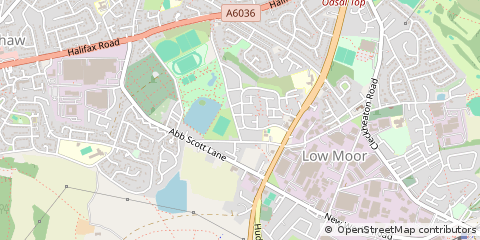 Map of Bradford, West Yorkshire