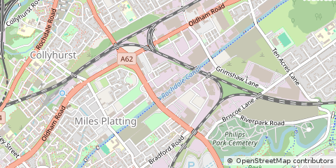 Map of Manchester, Lancashire