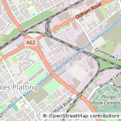 Map of Manchester, Lancashire