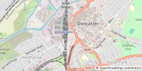 Map of South Yorkshire