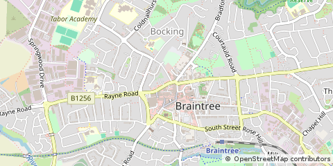 Map of Braintree, Essex