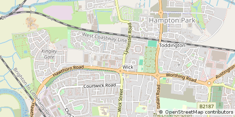Map of Littlehampton, West Sussex