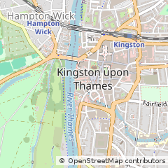 Map of Kingston Upon Thames, Surrey