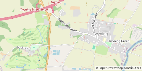 Map of Tewkesbury, Gloucestershire