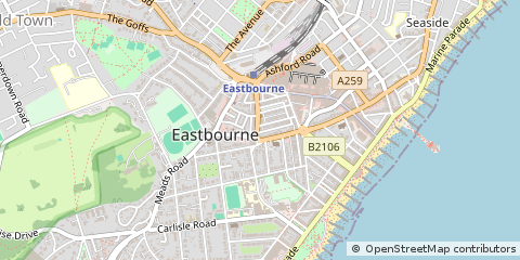 Map of Eastbourne, East Sussex
