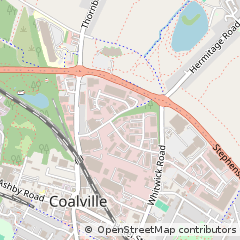 Map of Coalville, Leicestershire